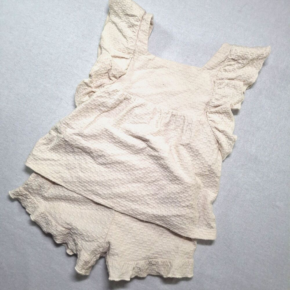 18M Toddler Girl Ruffle Boho CoquettePlayset Cute Beige Eco-Friendly Play Set